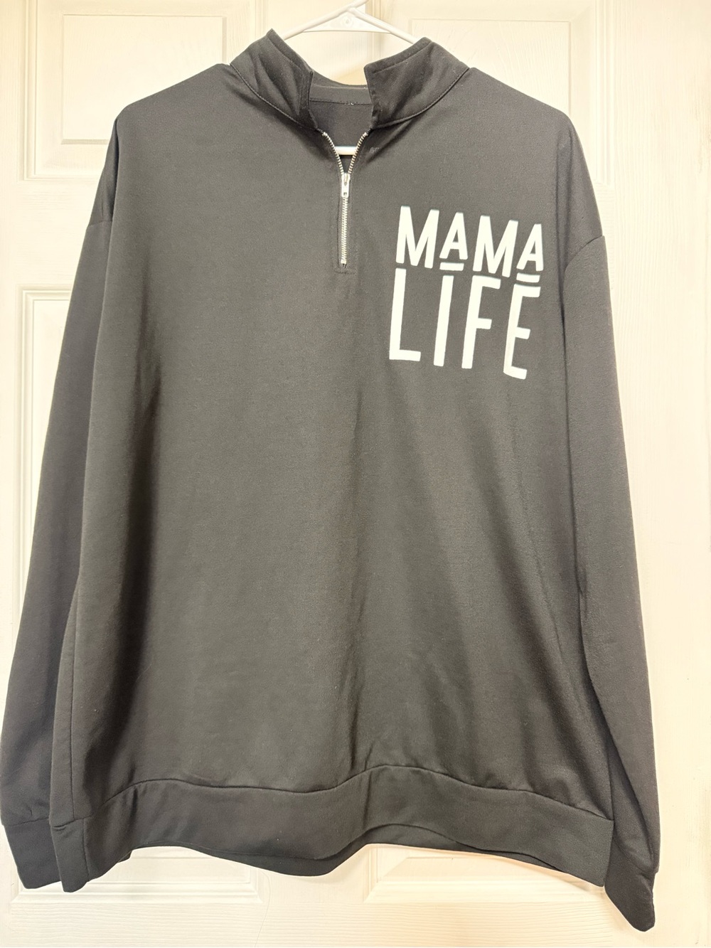 Women's Quarter-Zip Pullover Hoodie - Black